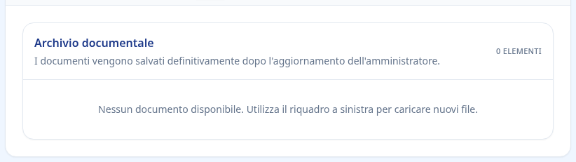 Tab archivio documentale amministratore