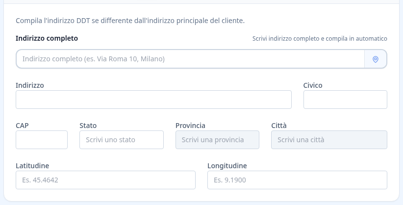 Tab indirizzo DDT