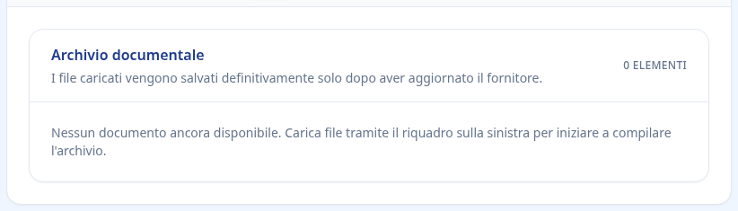 Tab documenti fornitore