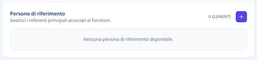 Tab persone di riferimento fornitore