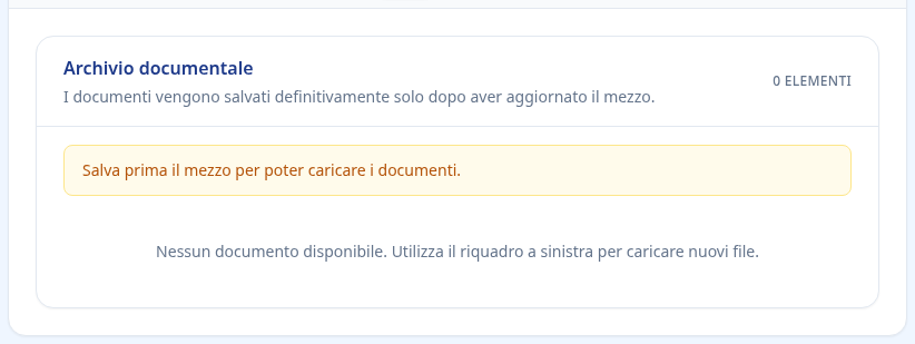 Tab documenti mezzo